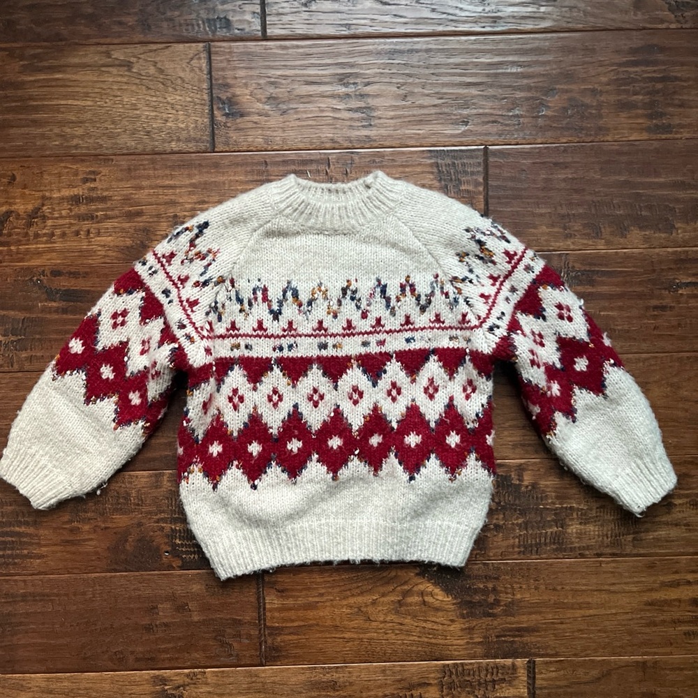 Zara Fair Isle Boys Sweater Crewneck Sweater NWT